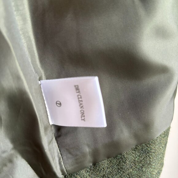 Coldwater Creek Funnel Neck Wool Blend Jacket, Olive Green, Size 14, NWT - Picture 9 of 11